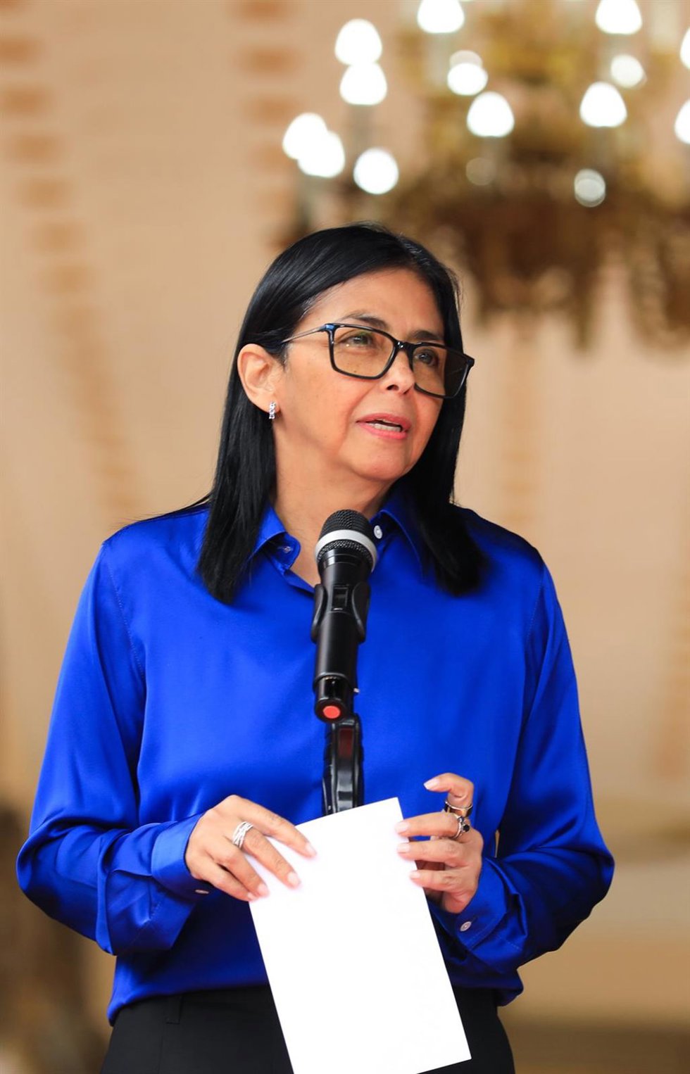 Archivo - La presidenta de Venezuela, Delcy Rodríguez.