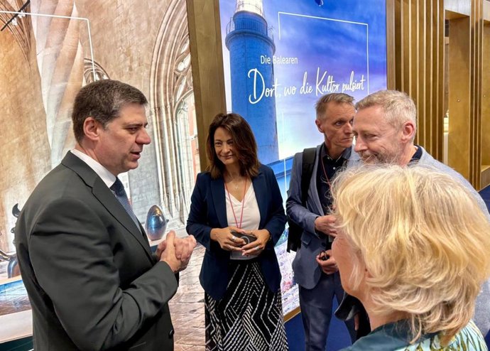 El conseller de Turismo, Cultura y Deportes, Jaume Bauzà, en la ITB de Berlín.