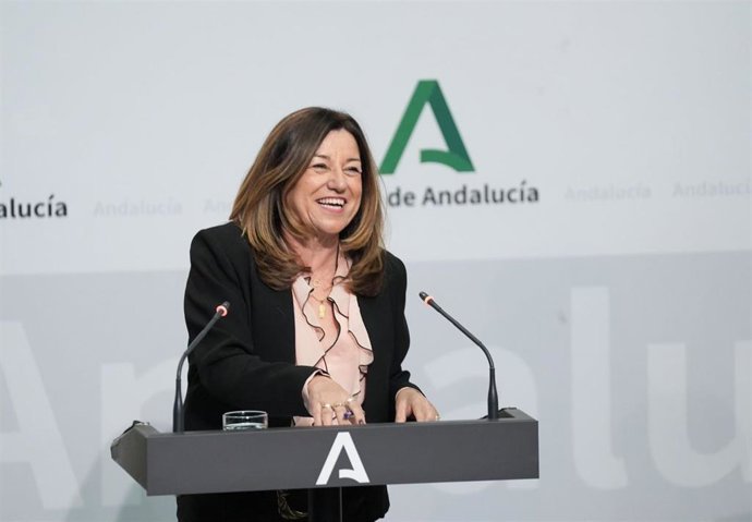 La consejera de Desarrollo Educativo y Formación Profesional, María del Carmen Castillo, en la rueda de prensa posterior al Consejo de Gobierno del 4 de marzo de 2026.