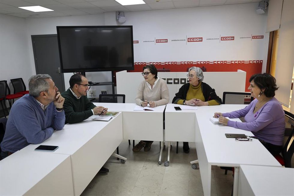 Encuentro entre CCOO-A y Cáritas.