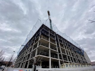 Archivo - Edificio de viviendas en construcción,, en Madrid a 27 de enero de 2020.