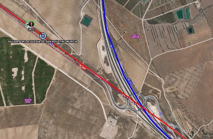 Carretera N-344, donde se ha producido el accidente vial