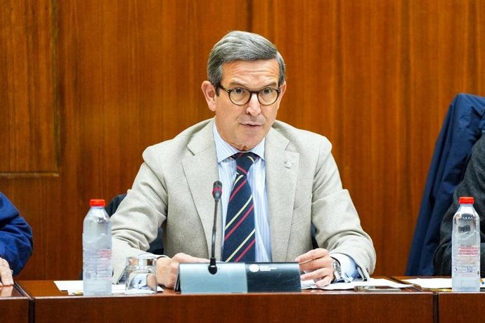 El consejero de Industria, Energía y Minas, Jorge Paradela, en comisión parlamentaria.