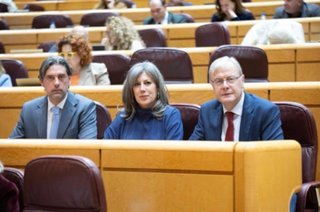 Los senadores del PP de León en la Cámara Alta.