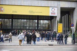 Archivo - Entrada del Ministerio de Sanidad el día de las pruebas de Formación Sanitaria Especializada, a 24 de enero de 2026, en Madrid (España).
