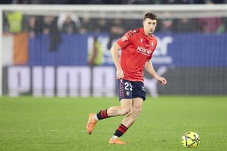 Archivo - Abel Bretones, en un partido con Osasuna.