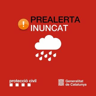 Archivo - Aviso de la prealerta del Inuncat