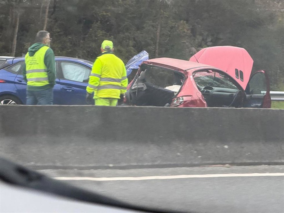 Imagen del accidente en la VG-20.