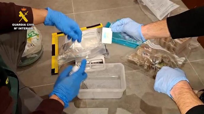 Droga intervenida en la operación