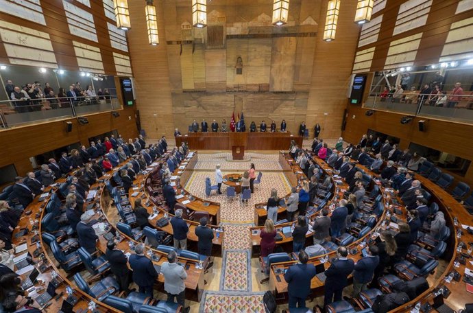 Minuto de silencio en la Asamblea de Madrid