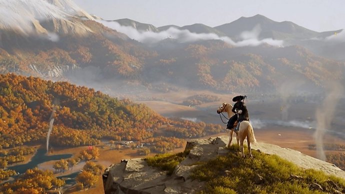 Imagem promocional do videogame Ghost of Yotei.