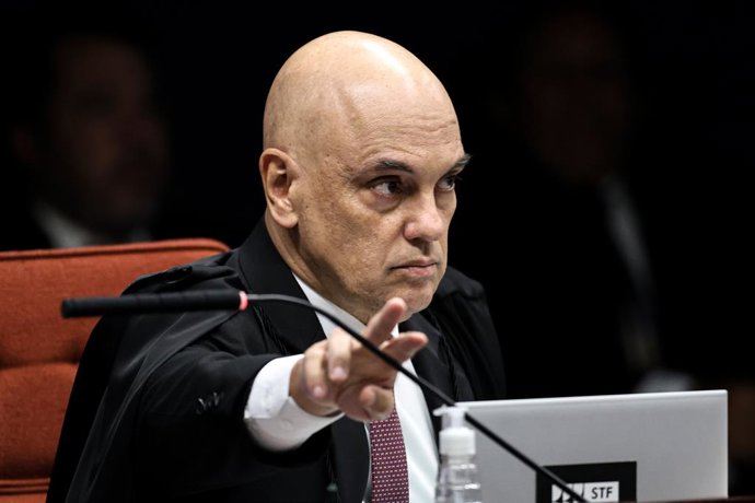 Archivo - Arquivo - 11 de setembro de 2025, Brasil, Brasília: Alexandre de Moraes, juiz do Supremo Tribunal Federal (STF), participa de uma sessão para deliberar sobre o veredicto no julgamento contra o ex-presidente Jair Bolsonaro e sete co-réus. O ex-ch