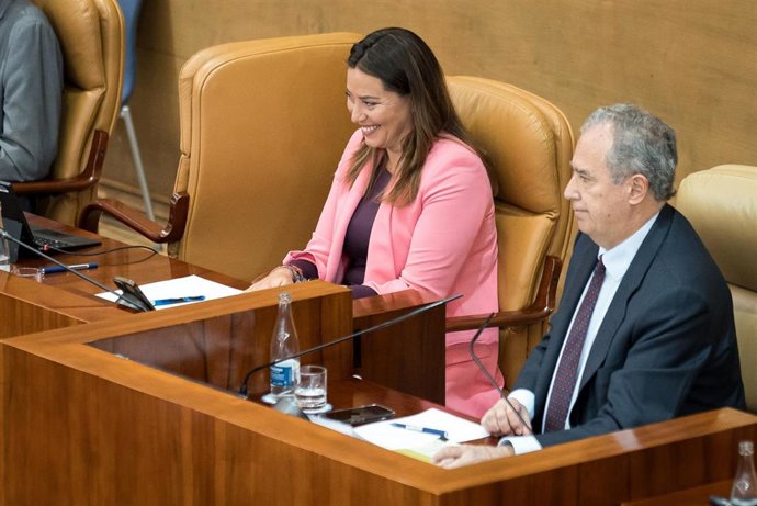 La  vicepresidenta de la Mesa de la Asamblea, Ana Millán, durante un pleno en la Asamblea de Madrid, a 5 de marzo de 2026, en Madrid