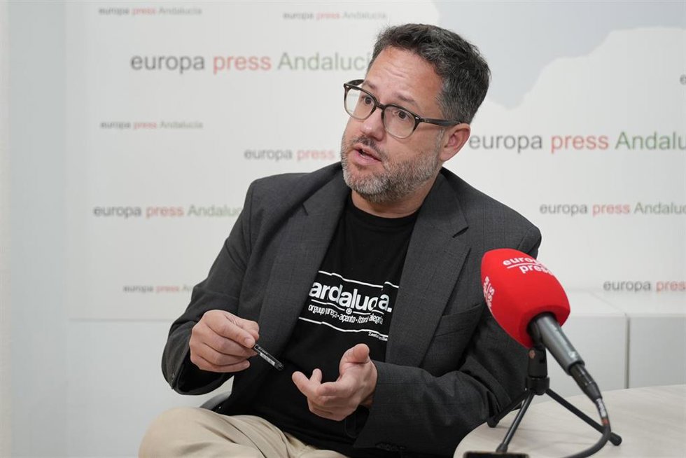Archivo - El portavoz de Adelante Andalucía y su candidato a la Presidencia de la Junta, José Ignacio García, en una imagen de archivo.