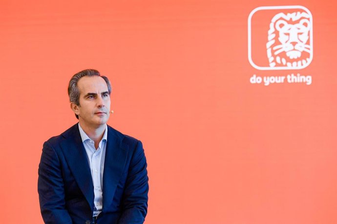 El CEO de ING, Alfonso Tolcheff, durante una rueda de prensa, en la sede de ING, a 12 de febrero de 2026, en Madrid (España). 