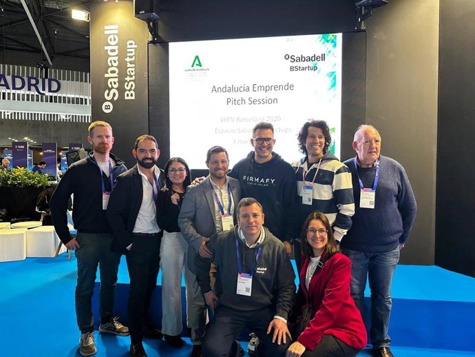 Imagen de las reuniones Caixa durante la Mobile World Congress.