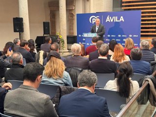 Tellado, durante su intervención en el Comité de Campaña del PP.
