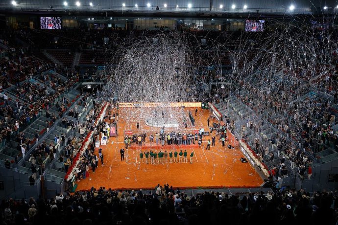 Archivo - Casper Ruud of Norway celebrates the victory against Jack Draper of Great Britain during the Man Singles Final of Mutua Madrid Open 2025 - ATP Masters 1000 celebrated at Caja Magica on May 04, 2025 in Madrid, Spain.
