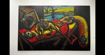 'Interior español con exterior holandés', cuadro de "valor incalculable" de Víctor Mira que deja "impresionado" al Rey