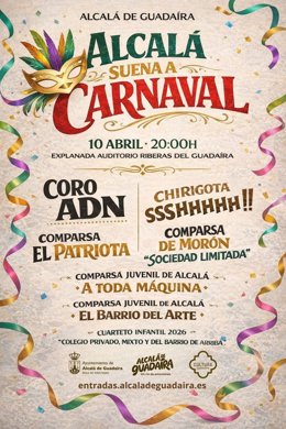 Cartel del concierto 'Alcalá suena a Carnaval'