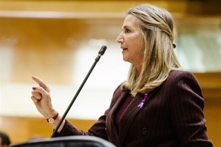 Archivo - La portavoz del PP en el Senado, Alicia García, interviene durante una sesión plenaria en el Senado, a 25 de noviembre de 2025, en Madrid (España). 