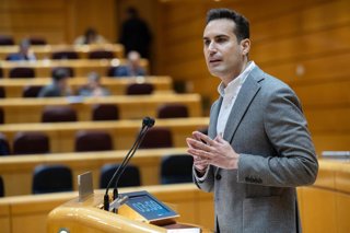 Archivo - José Latorre durante una sesión plenaria del Senado.