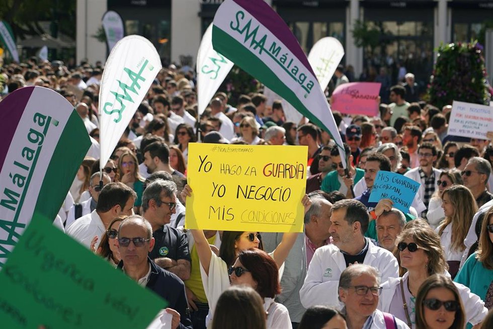 Manifestación convocada por el Sindicato Médico Andaluz en Huelga en imagen de archivo.