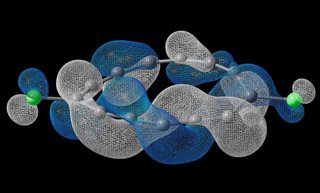 Ilustración de la topología electrónica de half Möbius