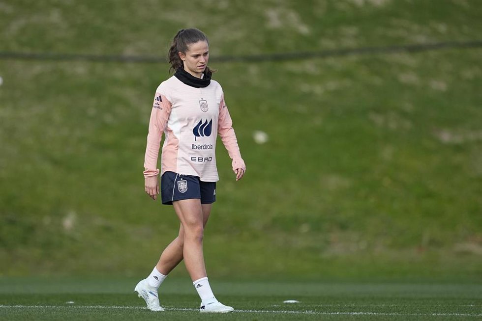 Aiara Agirrezabala, durante un entrenamiento.