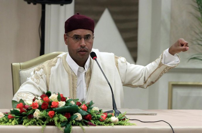 Archivo - Nov. 19, 2011 - Tripoli, Libya - Moammar Gadhafi's son Seif al-Islam, the last fugitive son and onetime heir apparent of Gaddafi, has been captured in southern Libya.  PICTURED: August 12, 2010 - SEIF AL-ISLAM, son of Libyan leader Moammar Gadha