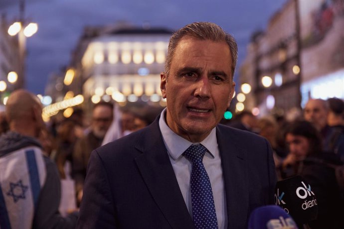 Archivo - October 7, 2024, Madrid, Madrid, SPAIN: Members of the Jewish community of Madrid remember the 1,200 victims of the Hamas attacks of October 7, 2023