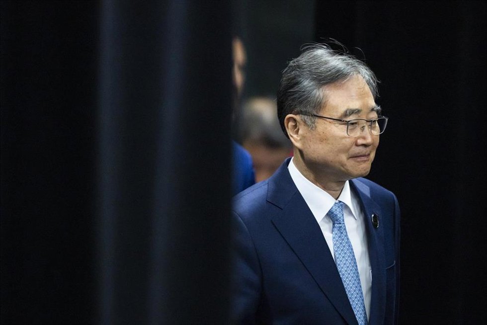 Archivo - El ministro de Exteriores de Corea del Sur, Cho Hyun, durante una cumbre del G7 en Canadá en noviembre de 2025 (archivo)