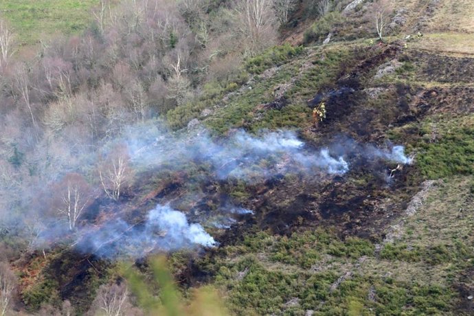 Una imagen de archivo de un incendio forestal