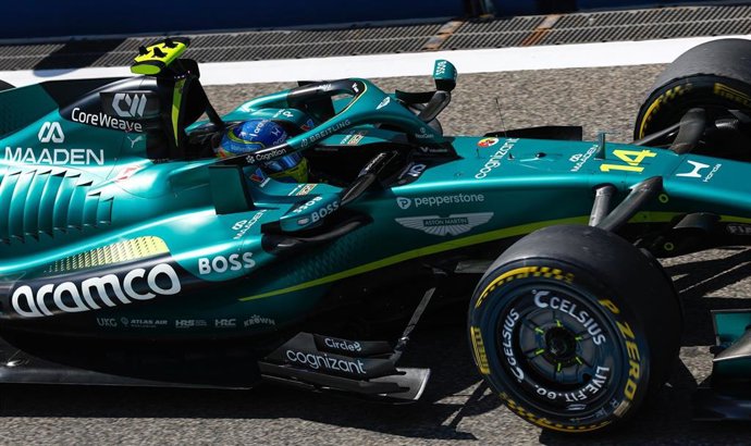 El piloto español de F1 Fernando Alonso (Aston Martin), en los test oficiales de pretemporada de 2026 en Baréin.