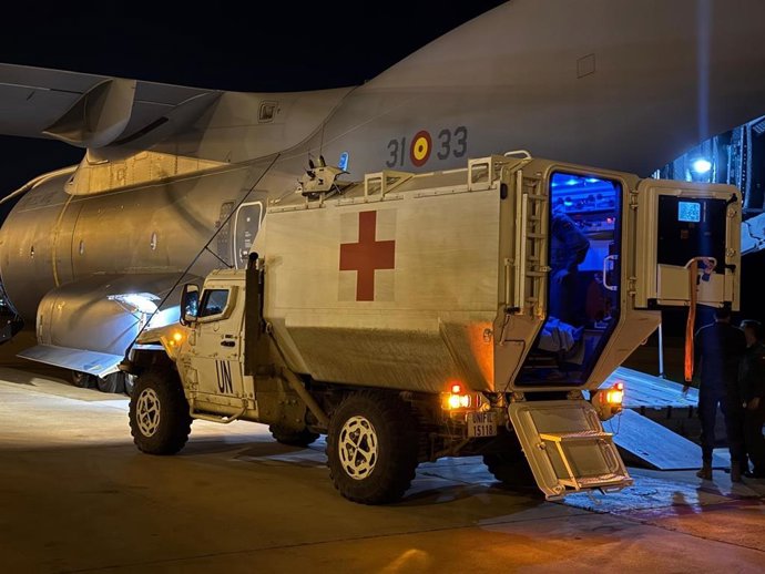 La UMAER evacúa a dos 'cascos azules' de Líbano por motivos médicos.