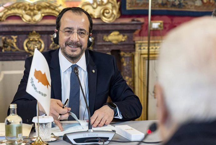 El presidente de Chipre, Nikos Christodoulides, en un viaje a Roma.