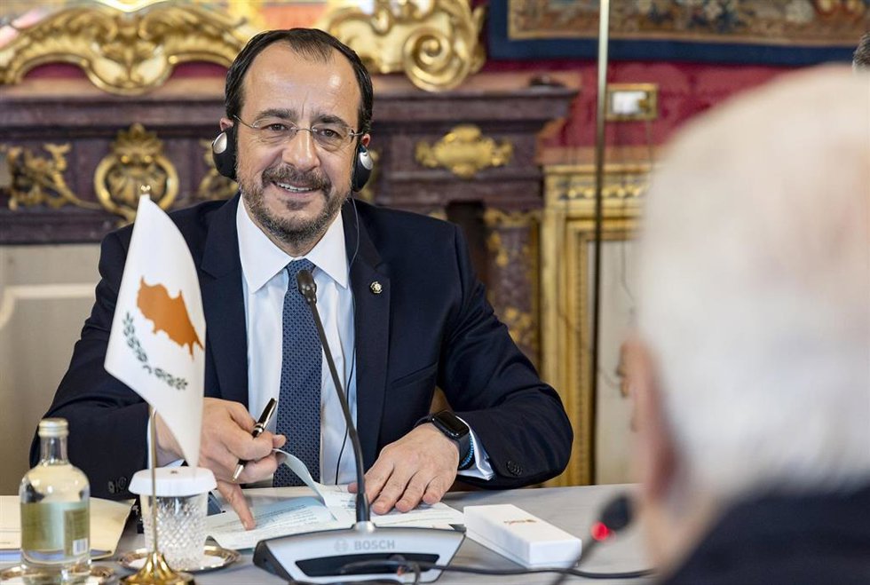 El presidente de Chipre, Nikos Christodoulides, en un viaje a Roma.