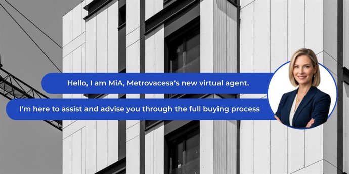 MiA, a assistente inteligente multilíngue que atende consultas comerciais 24 horas por dia, 7 dias por semana, e automatiza a qualificação de leads da incorporadora imobiliária Metrovacesa.