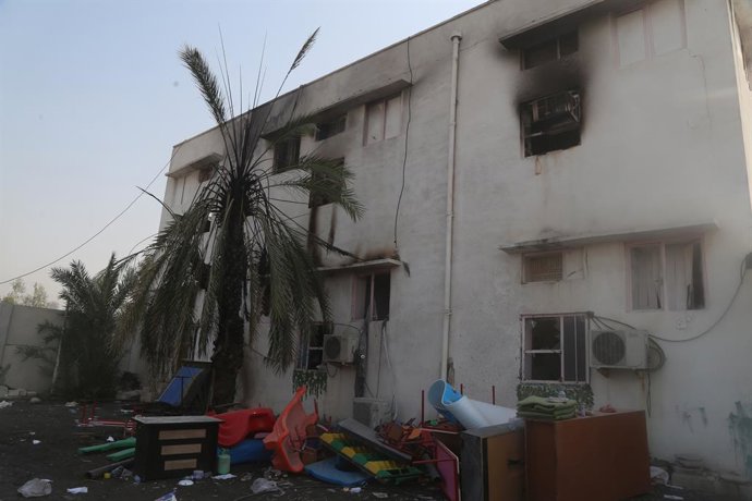TEHRAN, March 1, 2026  -- This photo taken on Feb. 28, 2026 shows a view of an attacked girls' elementary school in Minab, Iran's southern province of Hormozgan. The death toll from a joint U.S.-Israeli strike on a girls' elementary school in Iran's south