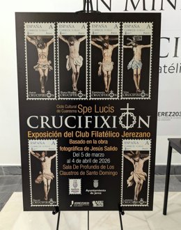 Imagen de la presentación de la serie de sellos personalizados 'Crucifixión' de Correos.