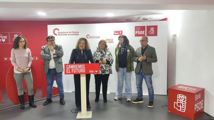 Iratxe García respalda la candidatura del PSOE en Soria .