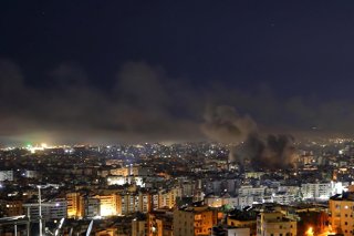Imagen de archivo de ataques nocturnos de Israel contra Líbano 