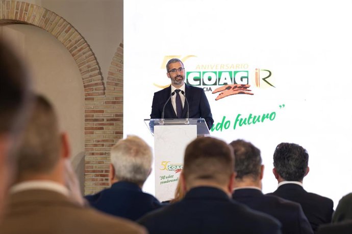 El delegado del Gobierno en la Región de Murcia, Francisco Lucas, en el VIII Congreso Ordinario de COAG-IR