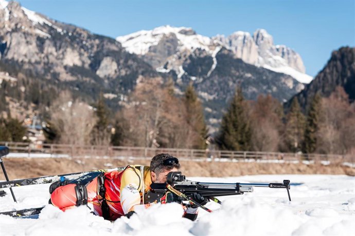 Higinio Rivero durante la concentración previa a los Juegos Paralímpicos de Invierno de Milán y Cortina d'Ampezzo 2026