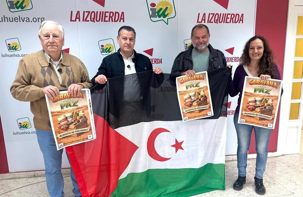 Campaña anual de IU para la recogida de alimentos y material solidario para la población saharaui.