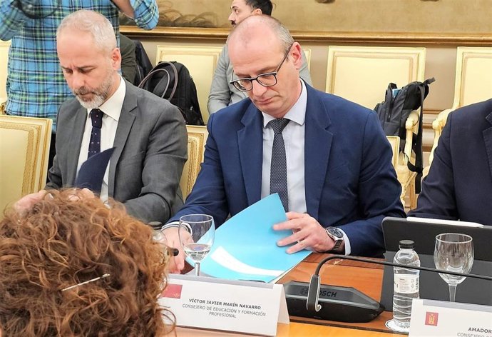 El consejero de Educación y Formación Profesional, Víctor Marín, participa en la Conferencia Sectorial de Educación.