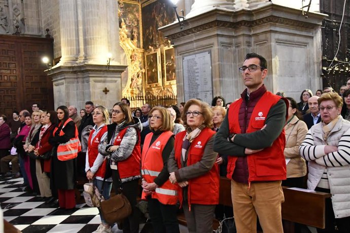 Voluntarios de Cáritas en una de las celebraciones del Jubileo de la Esperanza.