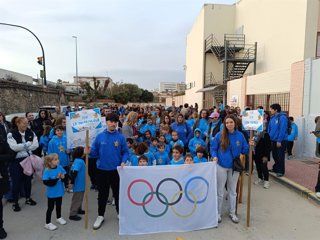 Imagen de alumnos del CEIP La Inmaculada en las VI Olimpiadas Escolares.
