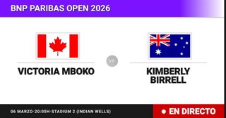 Victoria Mboko - Kimberly Birrell: resumen y estadísticas del partido de Treintaidosavos de final de BNP Paribas Open