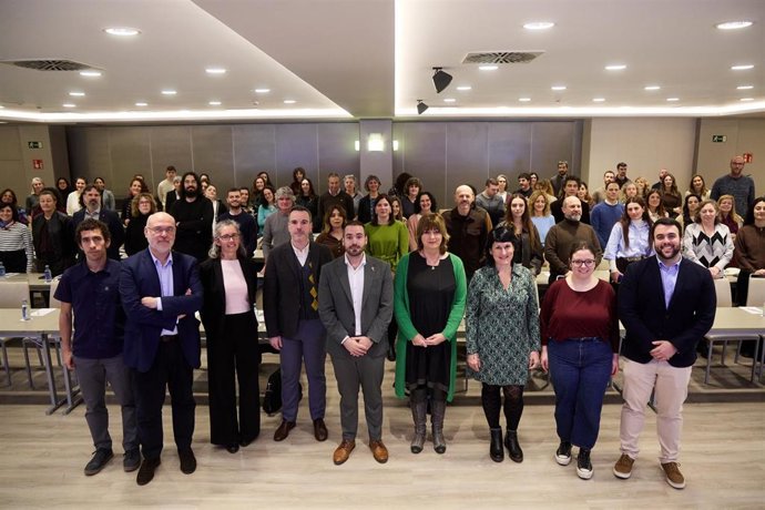 La vicepresidenta segunda y consejera de Memoria y Convivencia, Acción Exterior y Euskera, Ana Ollo, realiza la apertura del IX Encuentro de personas gestoras y promotoras de Proyectos Europeos de Navarra.